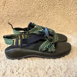 Chaco Z/1 Classic Sandals Kids Size 1 Green Navy Blue Strap Hiking Water Shoes